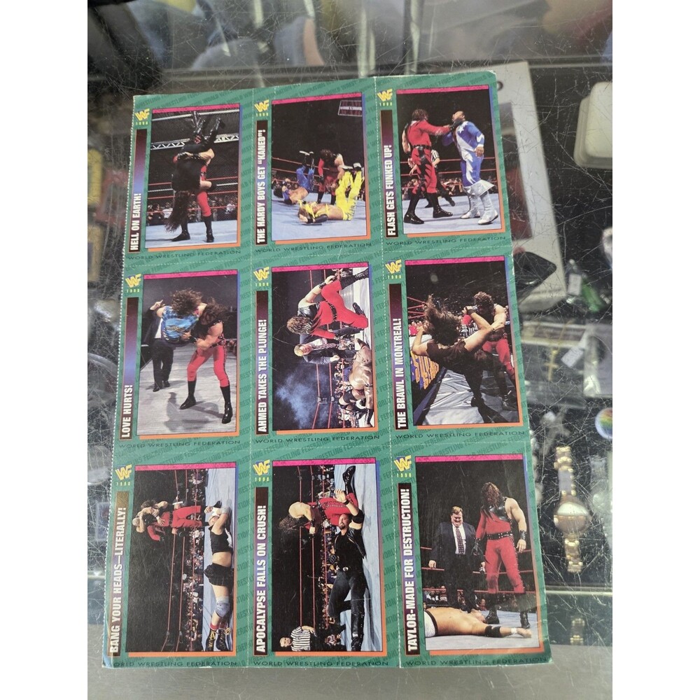 1998 WWF MAGAZINE TRADING CARDS  Uncut Sheet Kane WWE